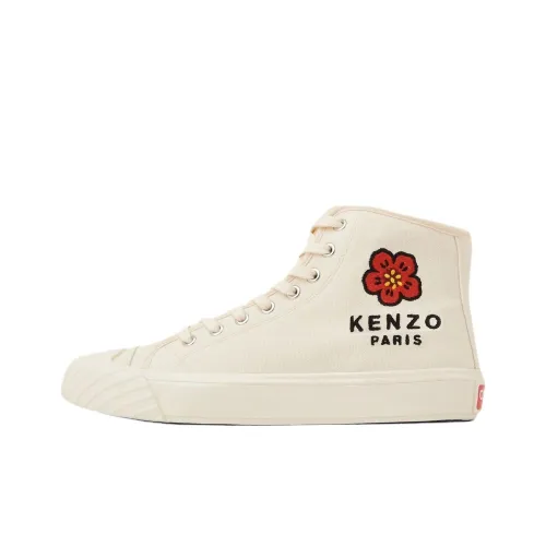 KENZO Высокие кеды женские кремовые