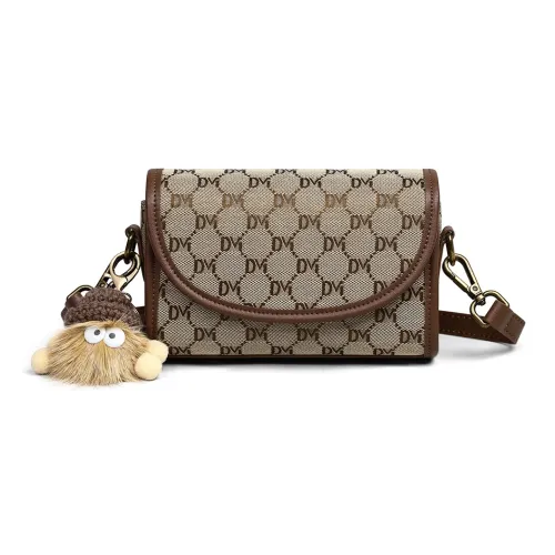 EBLAN Ткань Сумка через плечо Стандартная Женская Кофейного цвета