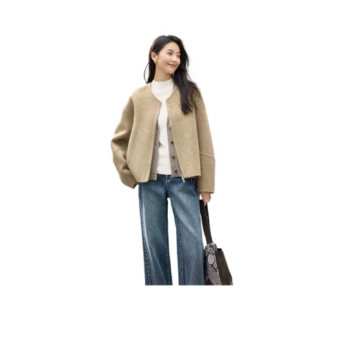 IHIMI Бежево-желтый Женское пальто