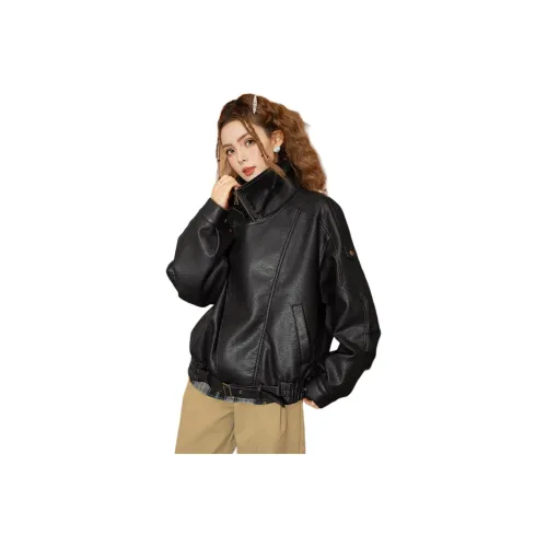 FAWENXIANGZI Кожа Куртка Женская