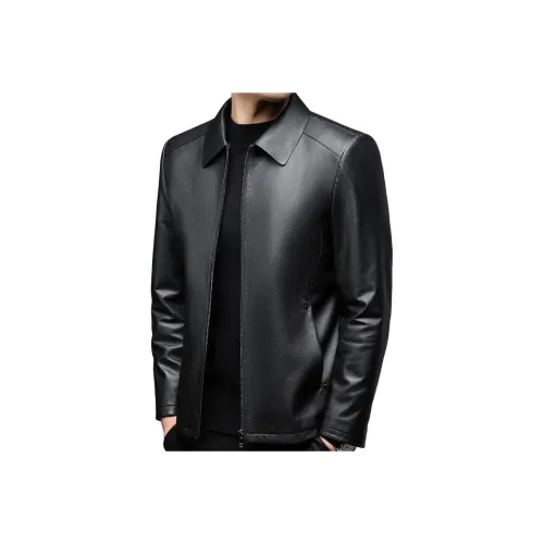 27DESHENGHUO Кожаная куртка мужская
