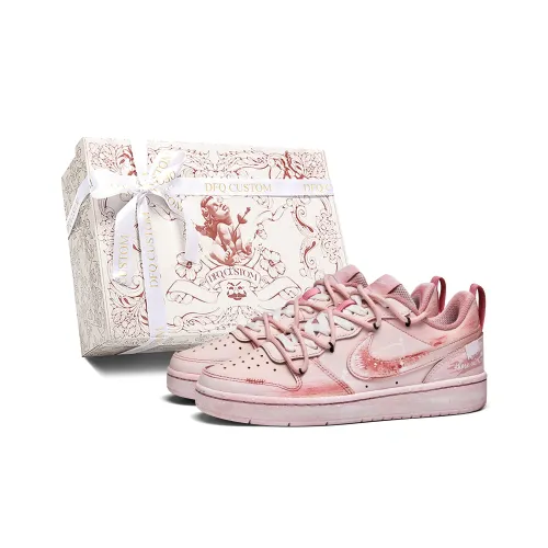 Nike Court Borough Berry Sweetheart Box Амортизация Waterproof Slip-resistant Low Top Скейтборд Кроссовки Pink Baby