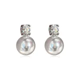 Австралийская белая жемчужина Diana, жемчужные шипы, серьги - 10 мм, модель 2239