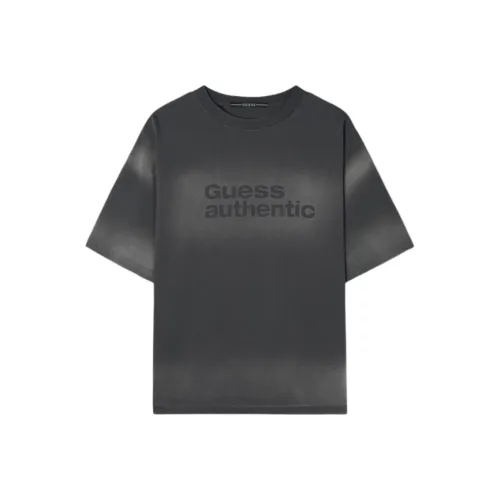 GUESS Унисекс T-рубашки из угольно-серого материала