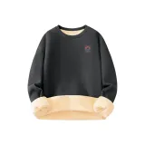 [Thickened и с флисовой подкладкой] Темно-серый (Tn Wilderness Лось Логотип на груди)