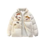 Белый хлопковый пуховик