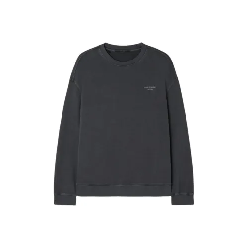 GUESS Свитшоты унисекс угольно-серого цвета