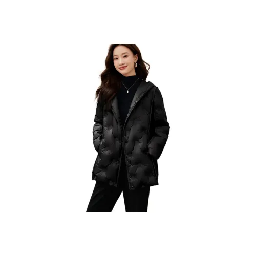 Mo Han Yi Mei Пуховик Женские Черный
