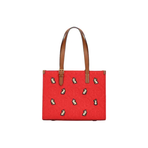 Tory Burch T Monogram Кожаная отделка Сумка Женская Красная