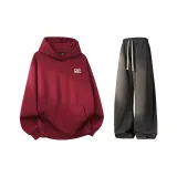 Бордовый + Темно-серый Брюки