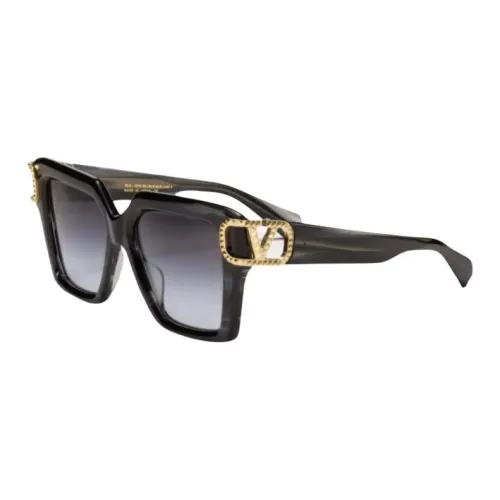 Valentino Ацетат Квадратные Солнцезащитные Очки Женские Черные
