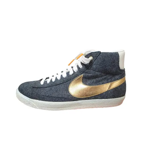 Nike Blazer Mid Топ Скейтборд Кроссовки Мужские Черный Золото