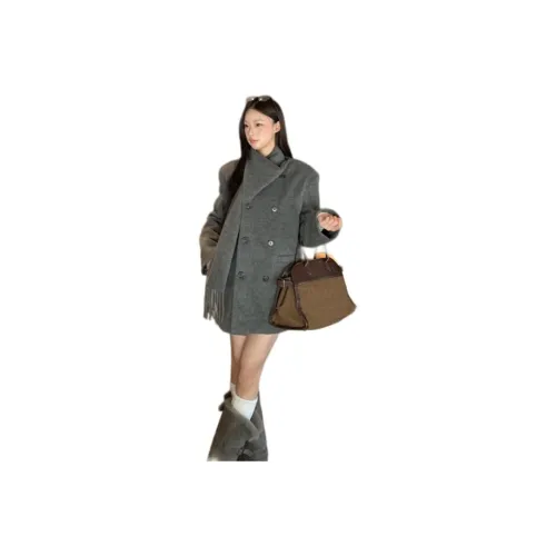 HKPXR Серый Женский Пальто