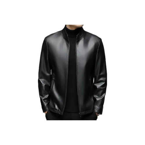 27DESHENGHUO Кожаная куртка мужская