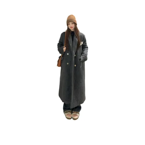 HKPXR Темно-серый Женский Пальто