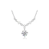 Сверкающий ожерелье из гипсофилы - серебро S999