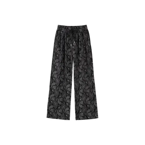 TOUCH Повседневные брюки Женские Черный Основа с Серый Вереск