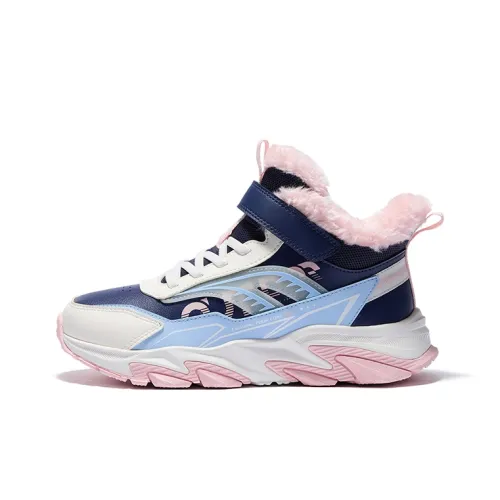 361°KIDS Утепленная обувь Свет Прусский синий Перьевой белый Снег Бирюзовый Школьный возраст