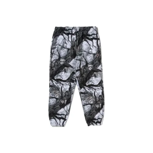 A BATHING APE TREE EDGE CAMO Collection Fw25 Вязаные спортивные брюки Мужские