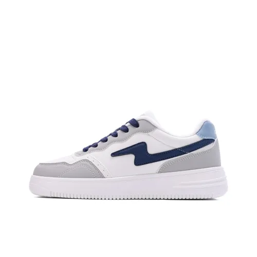 GLO BULL Скейтборд Кроссовки Низкие Белые Серые Синие [С флисовой подкладкой Утепленные] Мужские