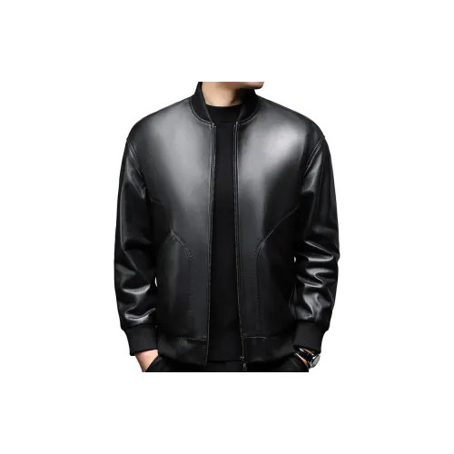 27DESHENGHUO Кожаная куртка мужская