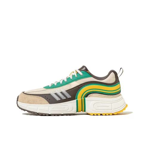 ADIDAS NEO Fantasy Flow Slip-resistant Abrasion-resistant Lightweight Low Top Casual Shoes Unisex Yellow Green ADIDAS NEO Fantasy Flow Противоскользящий Устойчивый к истиранию Легкий Низкий Топ Повседневная Обувь Унисекс Желтый Зеленый