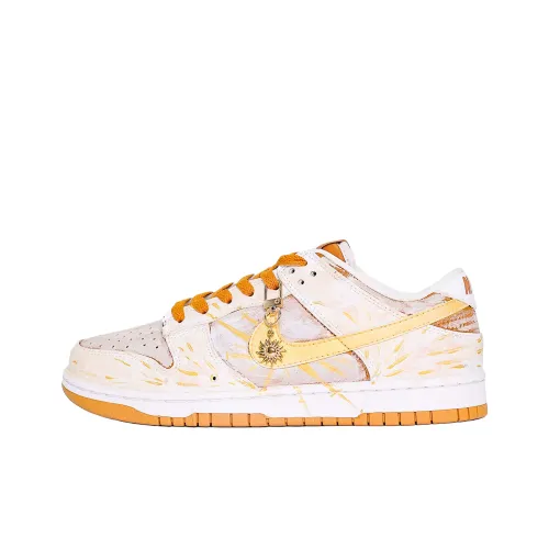 Nike Dunk Аbrasion Resistant Низкие Кроссовки для скейтбординга Унисекс Золотые