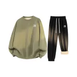 Серый горошек зеленый (Tn Tangshi Mark Логотип на груди) + Черный (Tn Tangshi Mark Логотип на штанах)