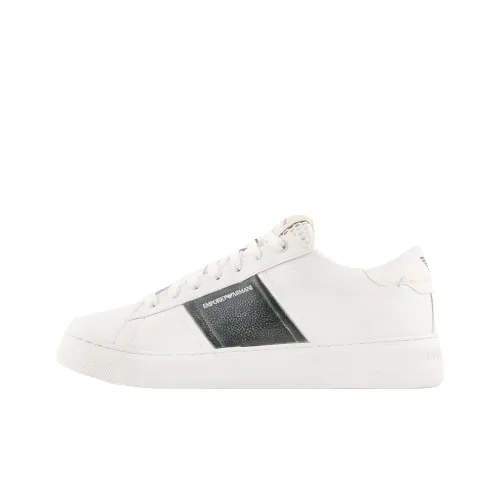 EMPORIO ARMANI Низкий топ стильные скейтбординги мужские белые зеленые