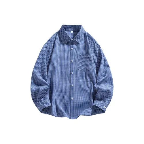 NFWYS Ярко-синие школьные повседневные рубашки