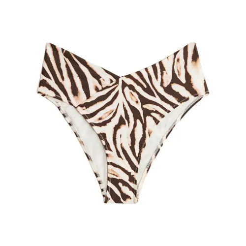 H M Белый Зебра С принтом Женские Плавательные шорты