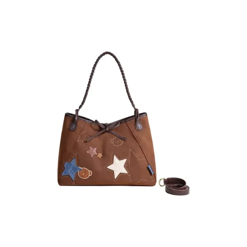 Miffy Сумка через плечо из синтетической кожи стандартная женская коричневый деним