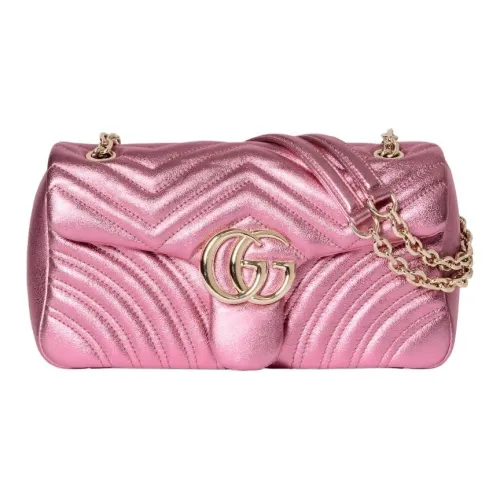 GUCCI GG Marmont Кожа Сумка через плечо Средняя Женская Розовая
