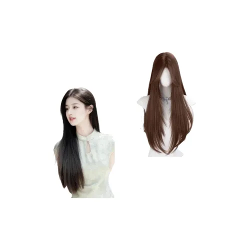 QIYEXUE Нет Wear Волосы Сетка Длинные Прямые Волосы Расческа Женский Перука Высокотемпературная Пряжа