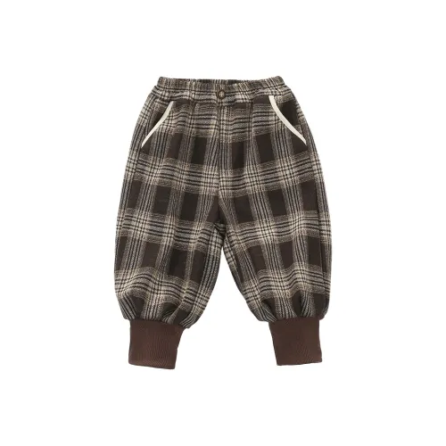 SHIBU Xiaomin Дом L123 Однокнопочный Клетчатый Хаки Цвет Предшкольные Тренировочные Штаны