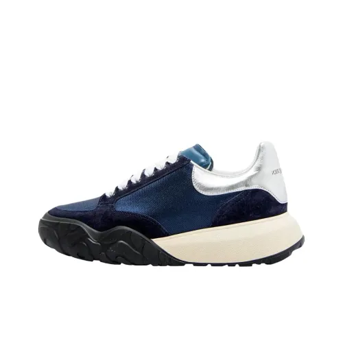 Alexander McQueen Court Trainer Low Топ Повседневная обувь Мужская Морской синий