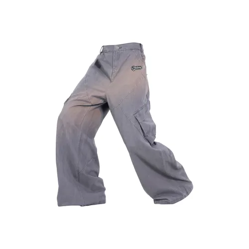 P8H9 Серый [Бесплатно Съемный Тяжелый Полотенце с Вышивкой] Унисекс Карго Брюки