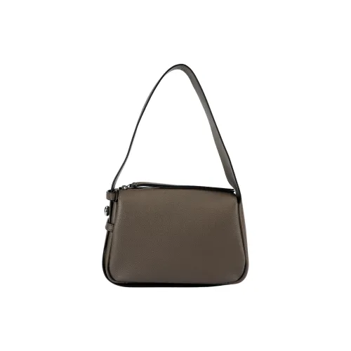 Tory Burch Romy Коровья кожа Сумка на плечо Маленькая Женская Грибно-серый