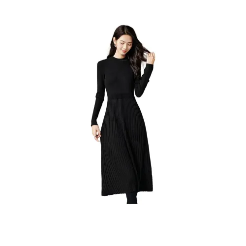 Late White Длинное платье с длинными рукавами женское