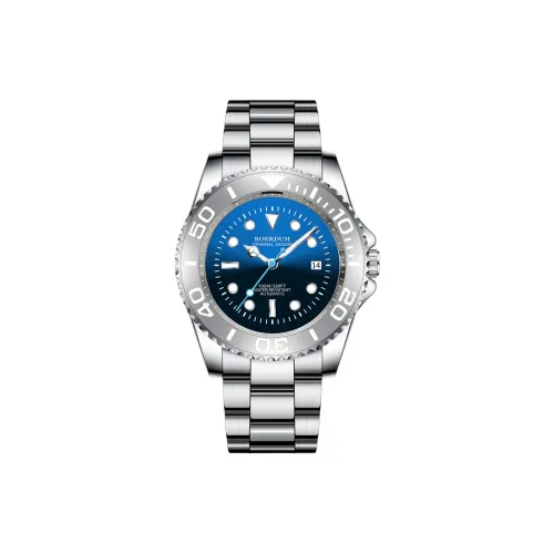 ROERDUM Voyager Collection Ghost King Механическое устройство Стальной ремешок Часы Мужские Синий циферблат