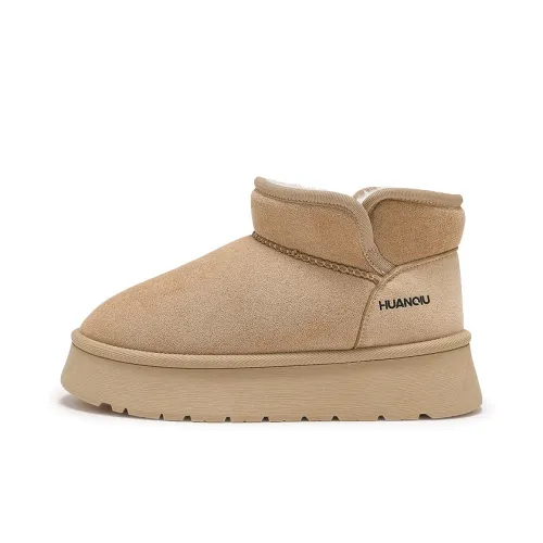 HUANQIU Ботинки с увеличением высоты устойчивые к истиранию 8,5 см сноубутсы женские цвет верблюжий