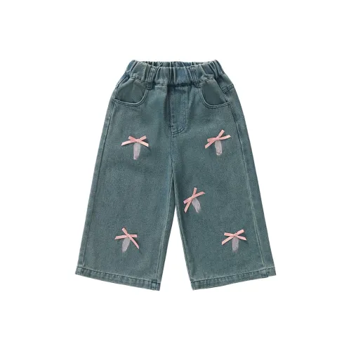 SHIBU Xiaomin's L106 Bowknot Jeans Denim Blue Pre-School Jeans SHIBU Xiaomin's L106 Бант Джинсы Джинсовый Синий Предшкольные Джинсы