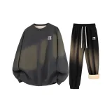 Темно-серый (Tn Tang Лев Mark Логотип на груди) + Черный (Tn Tang Лев Mark Логотип на штанах)