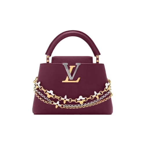 LOUIS VUITTON Capucines Toryong Кожа Сумка Мини Женская Сливово-фиолетовая