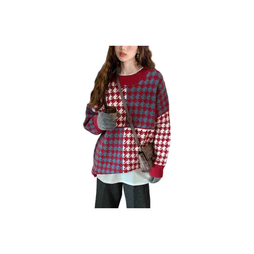 Tonlion Свитер Женский Красный Тон