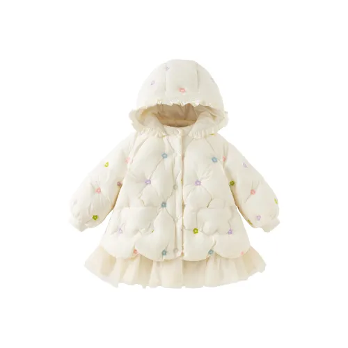 DAVE BELLA Экрю [Тройная защита Антибактериальный 90 Флис] KIDS Пуховики