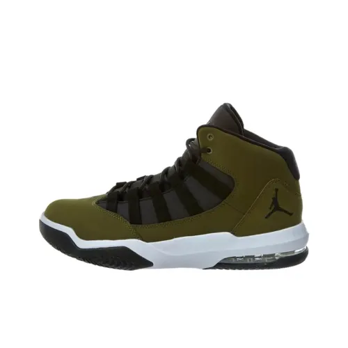 Jordan Max Aura Винтажные баскетбольные кроссовки Мужской Оливково-зеленый