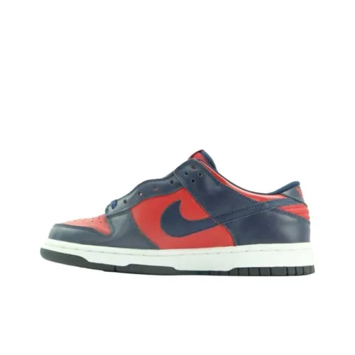 Nike Dunk Low Топ Скейтборд Кроссовки Унисекс Синий Красный