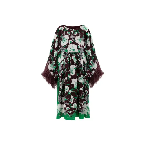 Valentino Длинное платье с длинными рукавами женское