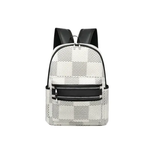 Vack ПУ (полиуретан) Рюкзак Стандартный Унисекс Белый Черный Темно-коричневый